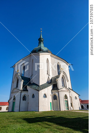 Pilgrimage church of Saint John of Nepomuk on Zelena Hora. Zdar nad Sazavou, Czech Republic Pilgrimage church of Saint John of Nepomuk on Zelena Hora. Zdar nad Sazavou, Czech Republic 107397885