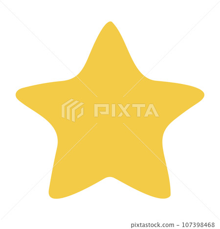 Simple hand drawn stars, decorative materials, vector 107398468