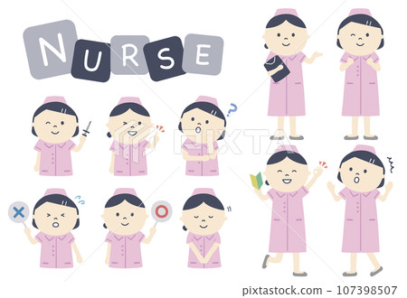 Nurse illustration set Nurse illustration set 107398507