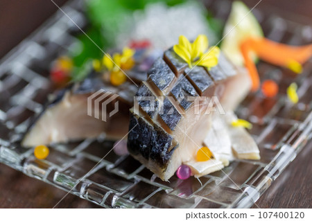 Finished mackerel sashimi 107400120