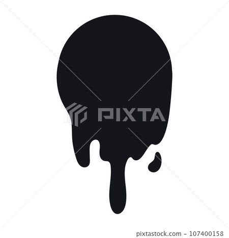Black melt drips. Current paint or blood drop, oil flow, liquid caramel, ink, chocolate sauce splash. Vector illustration Black melt drips. Current paint or blood drop, oil flow, liquid caramel, ink, chocolate sauce splash. Vector illustration 107400158
