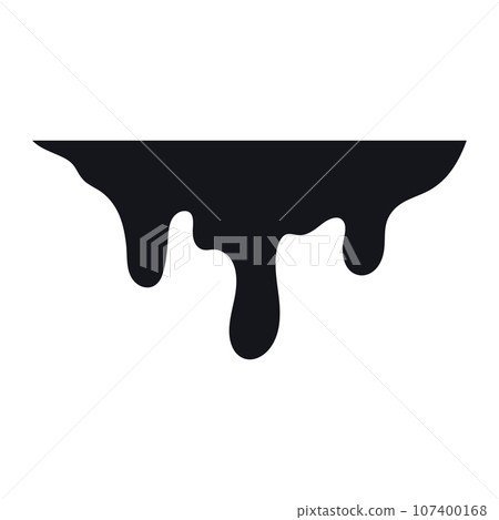 Black melt drips. Current paint or blood drop, oil flow, liquid caramel, ink, chocolate sauce splash. Vector illustration Black melt drips. Current paint or blood drop, oil flow, liquid caramel, ink, chocolate sauce splash. Vector illustration 107400168