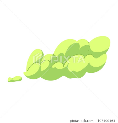 Cartoon bad smell toxic clouds. Bad smell toxic clouds. Smelling smoke. Green stink aroma and stinky smoke cartoon. Isolated vector illustration Cartoon bad smell toxic clouds. Bad smell toxic clouds. Smelling smoke. Green stink aroma and stinky smoke cartoon. Isolated vector illustration 107400363