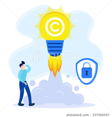 Illustration vector graphic cartoon character of intellectual property 107400397