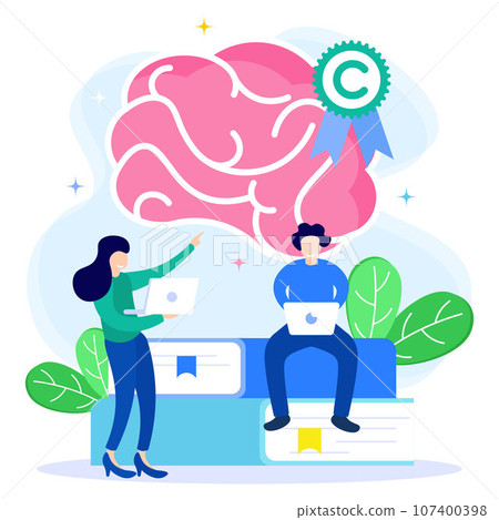 Illustration vector graphic cartoon character of intellectual property 107400398