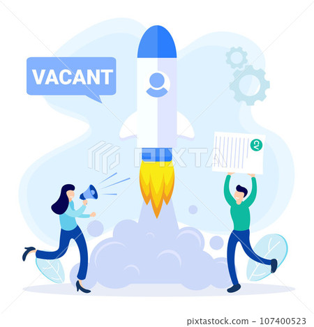 Illustration vector graphic cartoon character of recruitment 107400523