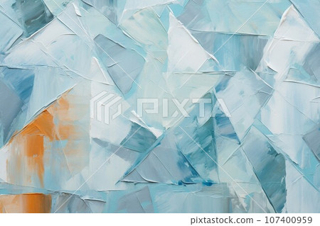 油畫/抽象背景橫幅,設計使用三角形)淺藍色、藍綠色、白色和橙色。 AI生成影像 油畫/抽象背景橫幅,設計使用三角形)淺藍色、藍綠色、白色和橙色。 AI生成影像 107400959