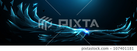 Eagle flying swoop from lines, triangles, and particle style design. Illustration vector Eagle flying swoop from lines, triangles, and particle style design. Illustration vector 107401181