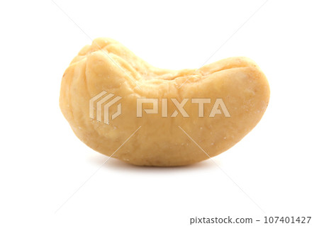 Close up cashews nut on white background 107401427