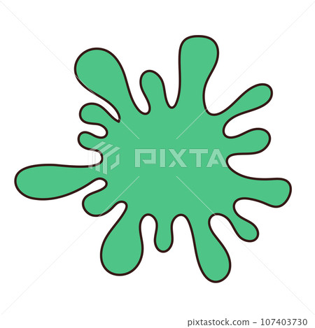 Speech bubble in the form of a spot. Decorative abstract geometric element. 107403730