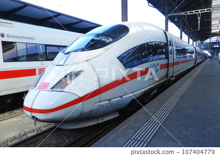 DB (Deutsche Bahn) ICE3 vehicle (stopping at the station) 107404779