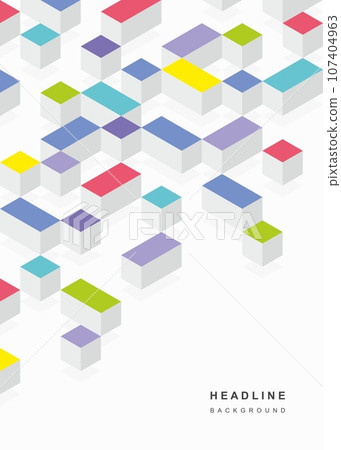 Abstract geometric technological background. Vector creative design. 107404963