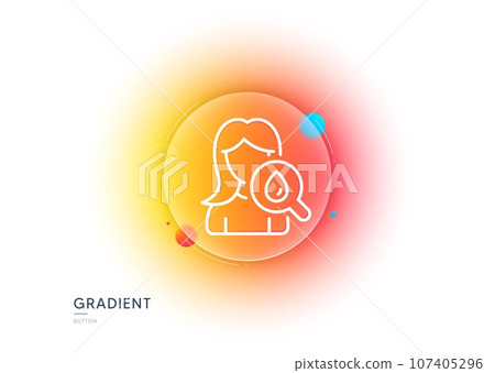 Moisturizing face cream line icon. Gradient blur button with glassmorphism. Skin care sign. Cosmetic lotion symbol. Transparent glass design. Moisturizing cream line icon. Vector Moisturizing face cream line icon. Gradient blur button with glassmorphism. Skin care sign. Cosmetic lotion symbol. Transparent glass design. Moisturizing cream line icon. Vector 107405296