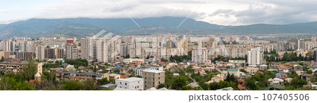 Panoramic view of a large area of the city of Tbilisi, Gldani, Mukhiani 107405506