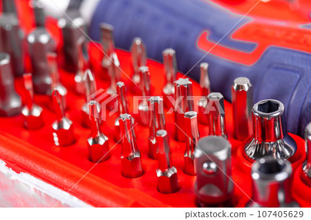 Close up view of tool box of Screwdriver Set 107405629