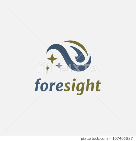 Foresight logo design vector. Eye vision symbol template. 107405887