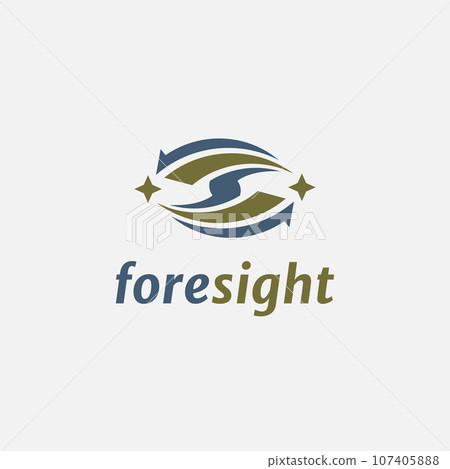 Foresight logo design vector. Eye vision symbol template. 107405888