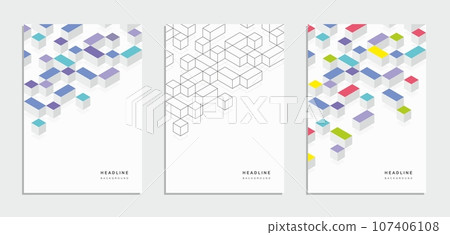 Abstract geometric technological company brochure. Vector business flyer. Abstract geometric technological company brochure. Vector business flyer. 107406108