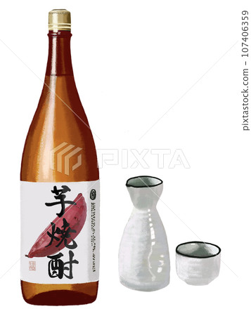 馬鈴薯燒酒(附馬鈴薯圖)配清酒杯 馬鈴薯燒酒(附馬鈴薯圖)配清酒杯 107406359