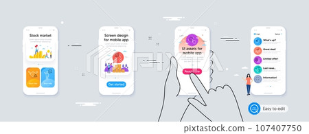 Painter, Friends chat and Agent minimal line icons. Phone ui interface. Cv documents, Smile, Fingerprint research icons. Teamwork chart, Medical mask, People voting web elements. Vector Painter, Friends chat and Agent minimal line icons. Phone ui interface. Cv documents, Smile, Fingerprint research icons. Teamwork chart, Medical mask, People voting web elements. Vector 107407750