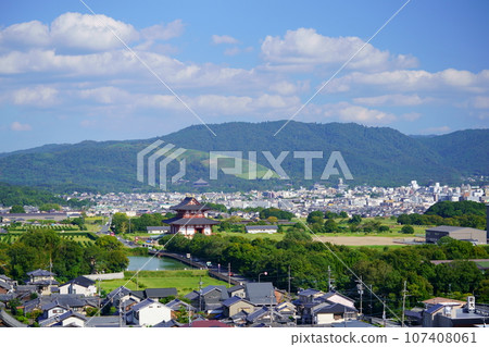 從西大寺眺望奈良市旅遊景點的全景 從西大寺眺望奈良市旅遊景點的全景 107408061