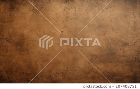 Aged and textured, the dark old paper background reveals a tale of time. AI generative 107408751