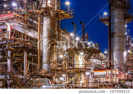 Mie Prefecture Yokkaichi City Factory Night View Ishihara Town 107409253