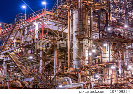 Mie Prefecture Yokkaichi City Factory Night View Ishihara Town 107409254