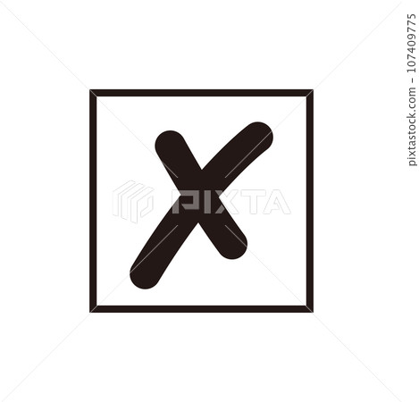 十字 十字標記 複選標記 複選框 107409775