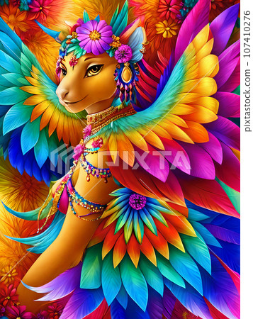exotic divine beast painting 107410276