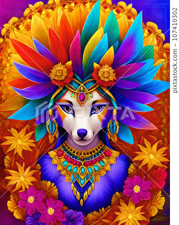 exotic divine beast painting 107410302