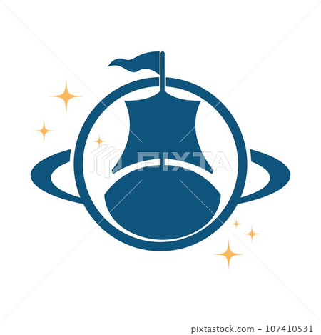 Space planet icon logo design 107410531