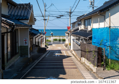The road leading to Izumo Taisha from Inasa Beach to welcome the gods 107411367