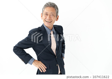 Active senior man in suit Active senior man in suit 107411622