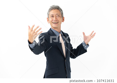 Active senior man in suit Active senior man in suit 107411631