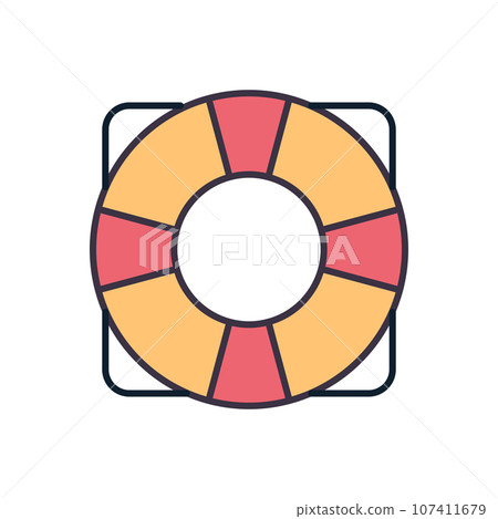 Lifebuoy related vector icon Lifebuoy related vector icon 107411679