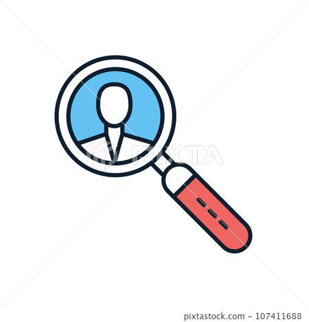 Searching Employee related vector icon 107411688