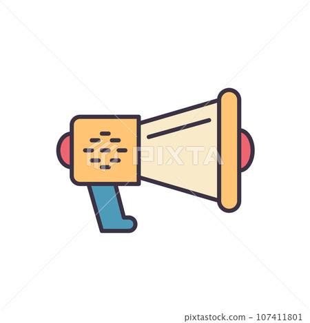 Loud Speaker related vector icon 107411801