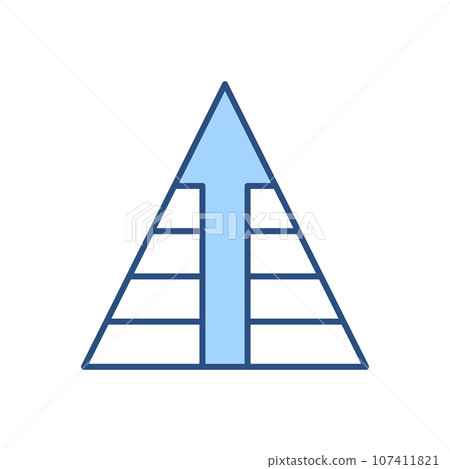 Pyramid with Arrow related vector icon Pyramid with Arrow related vector icon 107411821