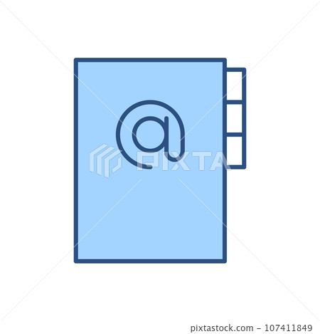 Address book related vector icon 107411849