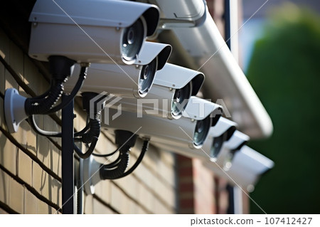 Surveillance and data collection, spying on citizens, as a side effect of security cameras on city streets. Surveillance and data collection, spying on citizens, as a side effect of security cameras on city streets. 107412427