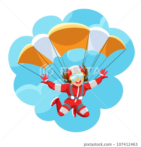 Sky diving kid girl 107412463