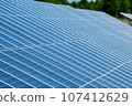 Eco-technological clean solar power plant. Landscape of solar panels at a photovoltaic power plant. concept of sustainable resources. 107412629