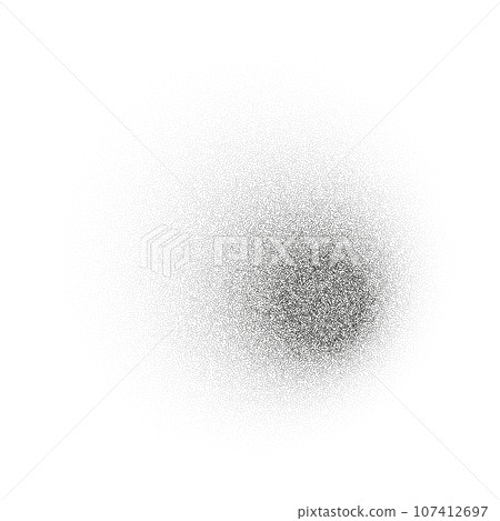 Shadow effects with grain, noise, and dot patterns. shade in black gradient with stipple, sand texture. Flat vector illustrations isolated in background. 107412697
