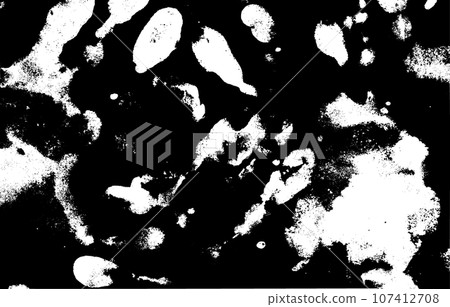 Background with distressed effects scratches, dirt, and a vintage stamp pattern on an old wall. Flat vector illustration isolated 107412708