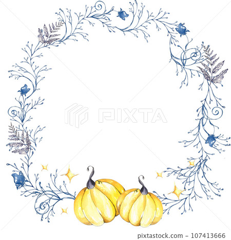 Watercolor hand painted books illustration. Wizard concept. Halloween themed design. cute cats, magical attributes. for the design of postcards, websites 107413666