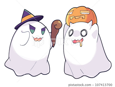 Ghosts enjoying Halloween Ghosts enjoying Halloween 107413700