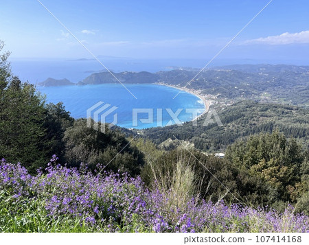 Bay of Agios Georgios in northwestern Corfu, Greece Bay of Agios Georgios in northwestern Corfu, Greece 107414168