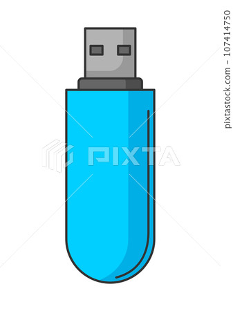 Illustration of flash drive. Computer equipment and work device. Illustration of flash drive. Computer equipment and work device. 107414750