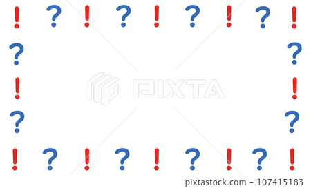 感嘆號問號簡單框架_4K尺寸 感嘆號問號簡單框架_4K尺寸 107415183